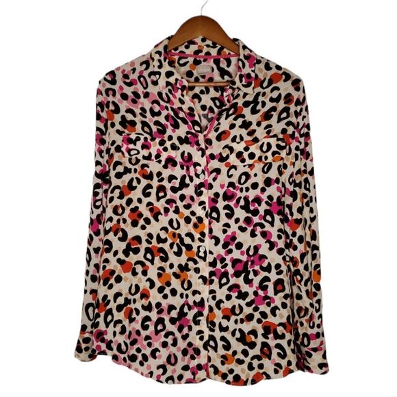 Chico's Animal-Print Easy Shirt Size 2 (12/14) - Picture 2 of 7